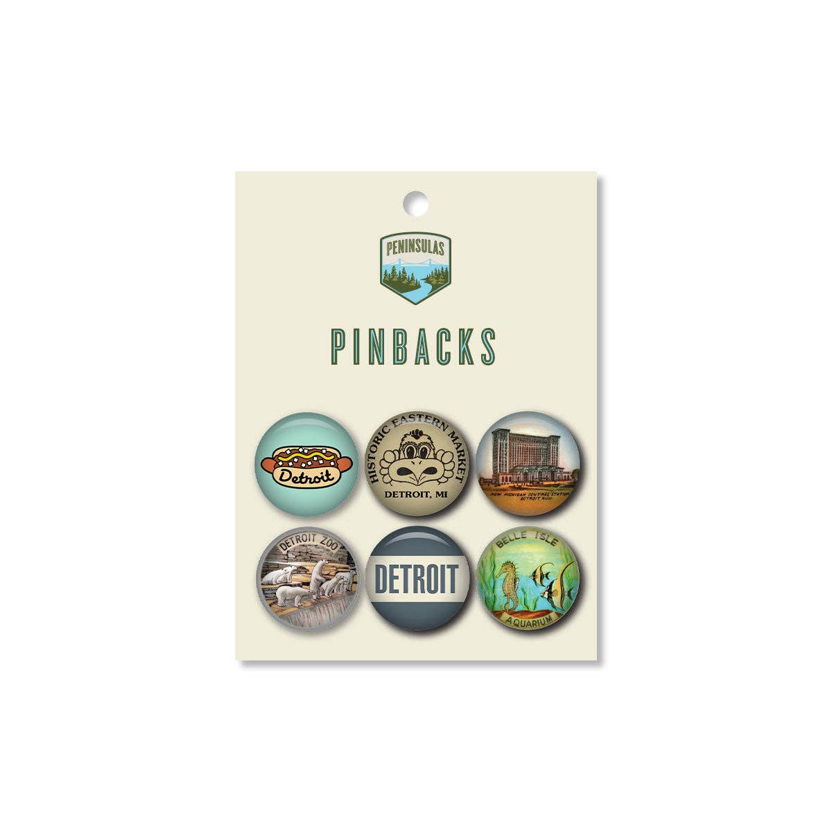 Motown Pinbacks (Set of 6)