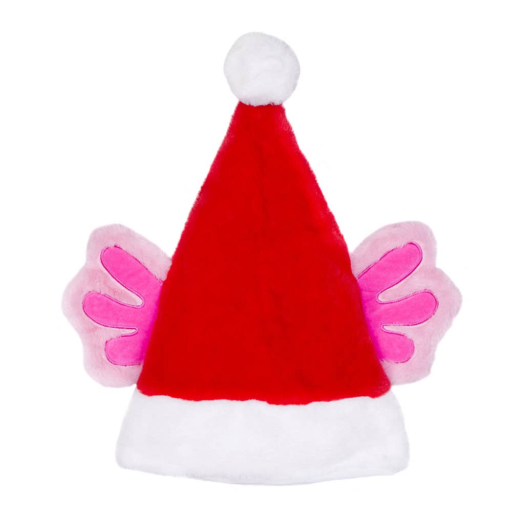 Pink Axolotl Santa Hat