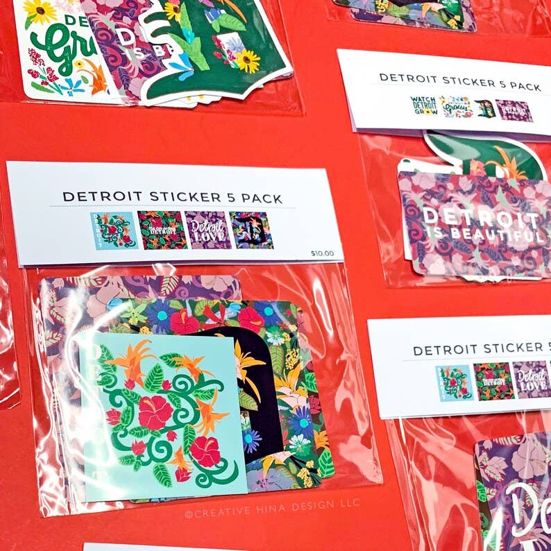 Detroit Floral Sticker Pack