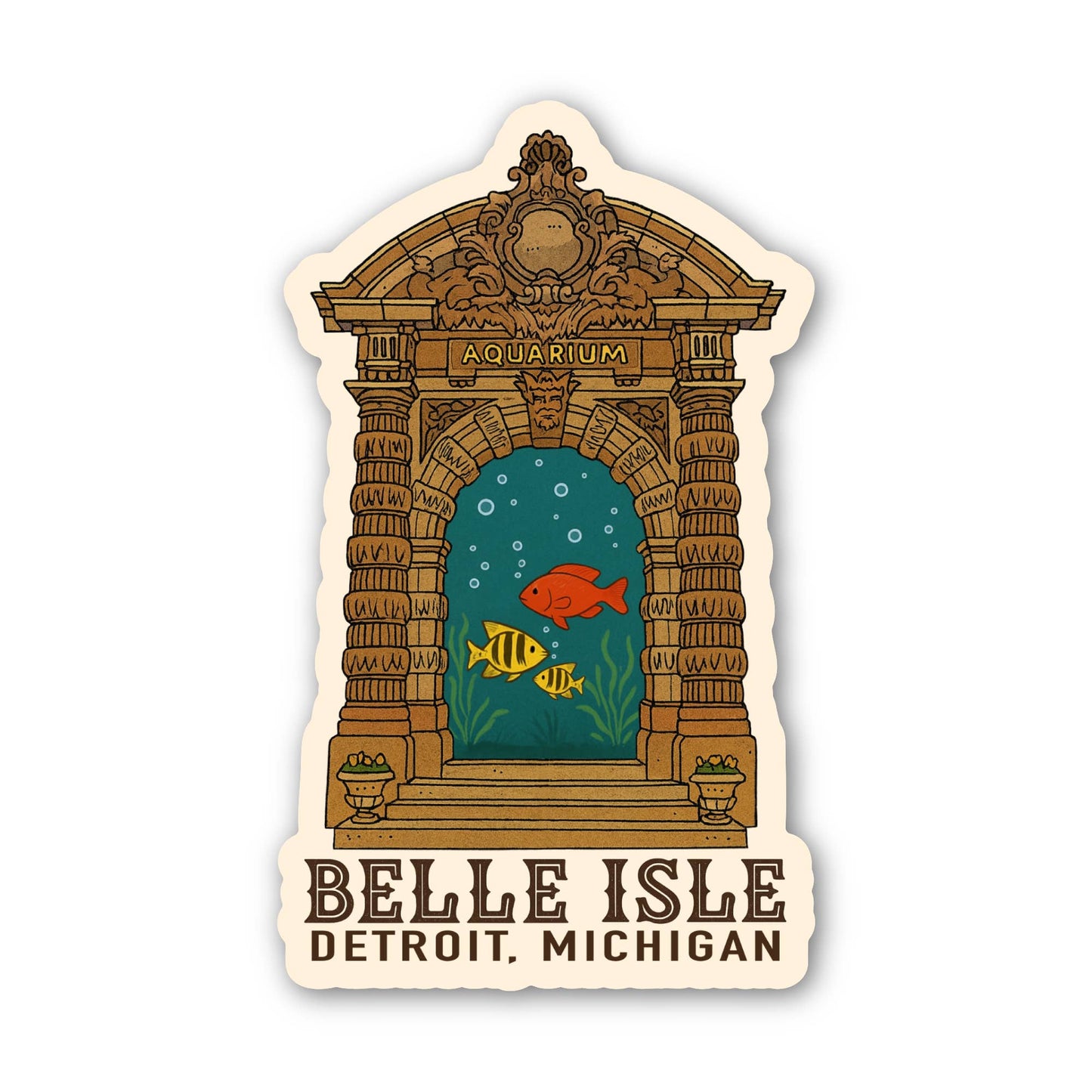 Jones Sticker Co - Belle Isle Aquarium Sticker