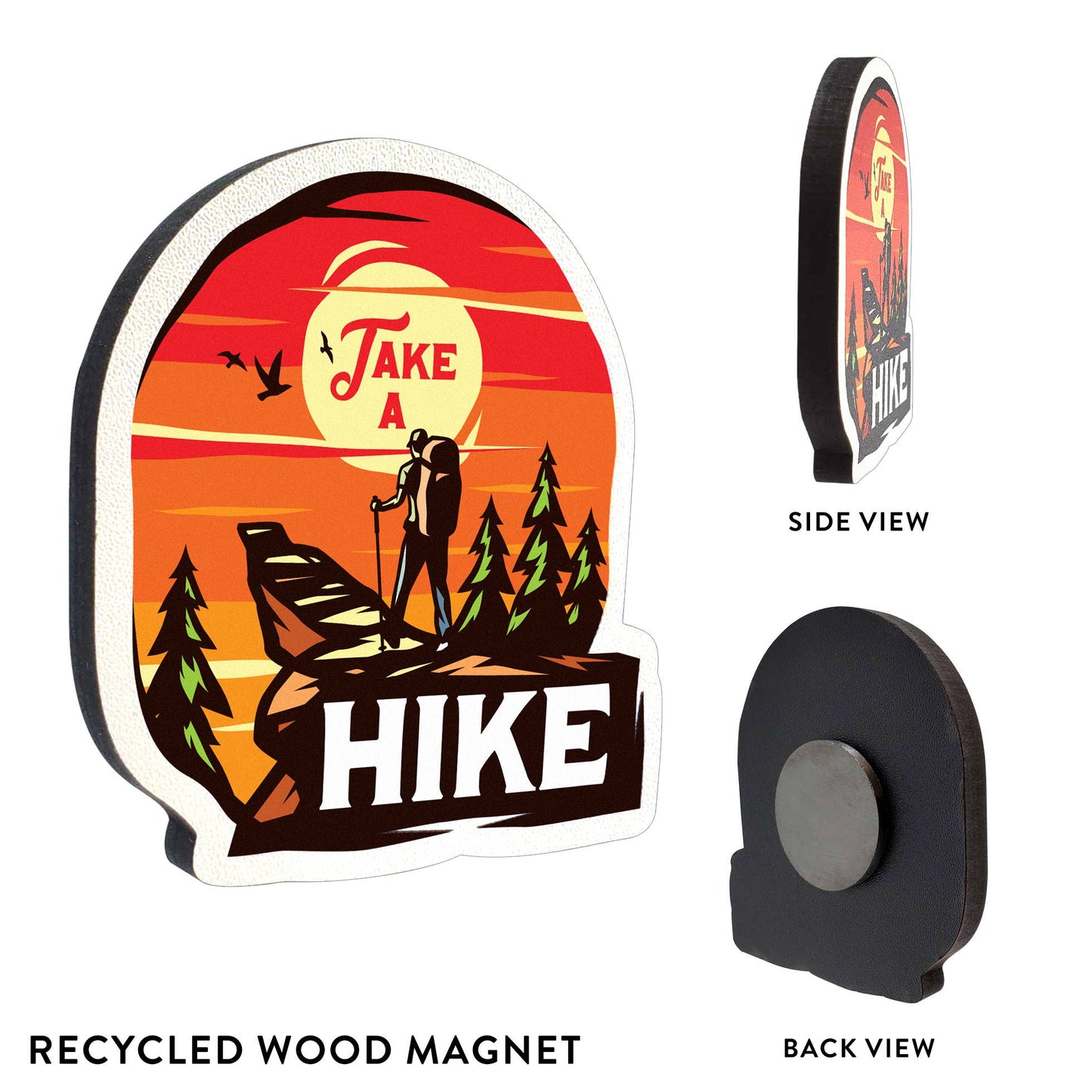 Magnet - Crappie Fish Oval 2: 5/16" Bamboo Wood Magnet