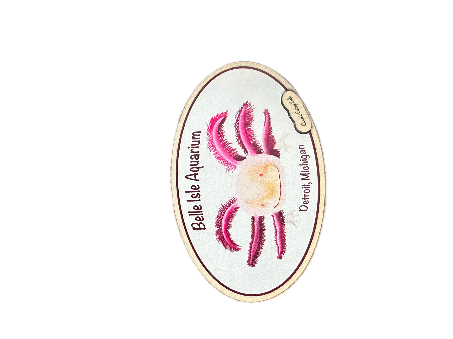 Axolotl Wood Magnet