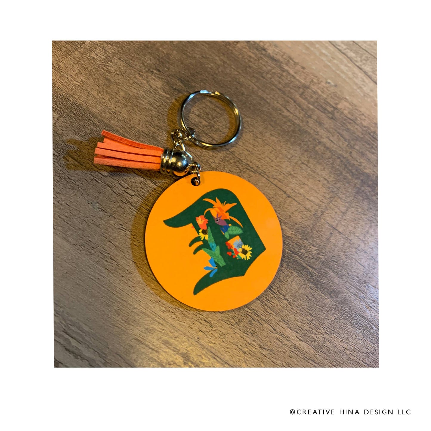 Creative Hina Design - Detroit Themed Keychains: Teal DETROIT
