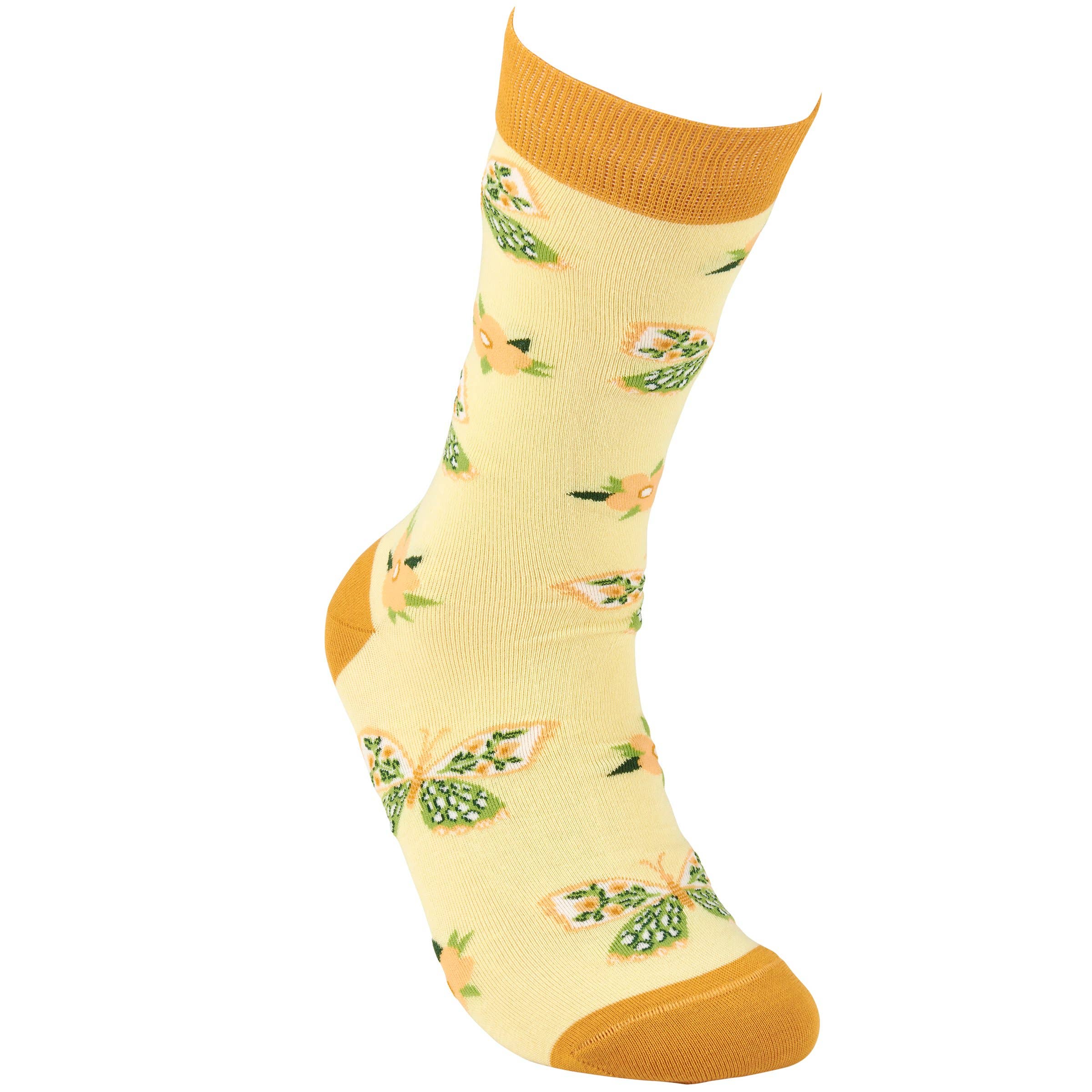 Primitives by Kathy - Yellow Butterfly Socks