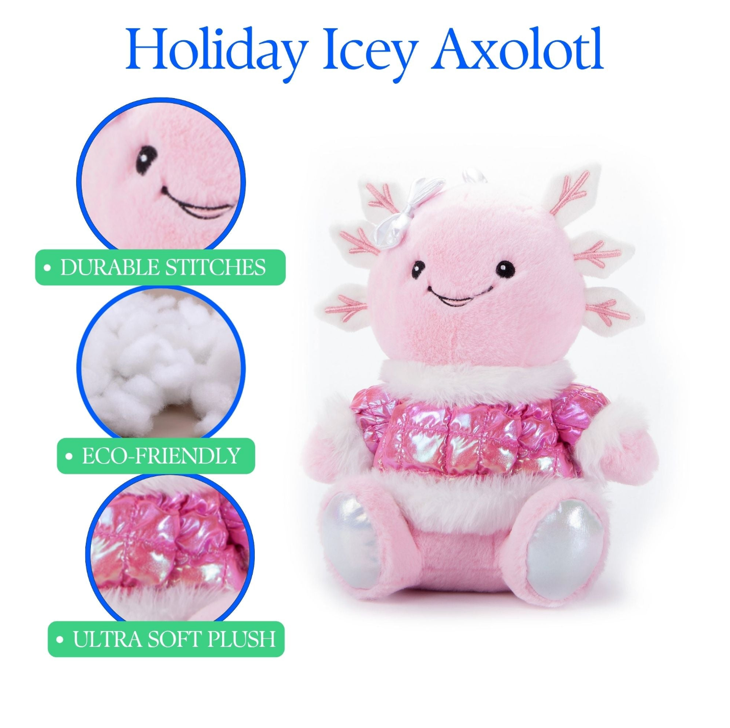 Holiday Icey Axolotl Small 9"