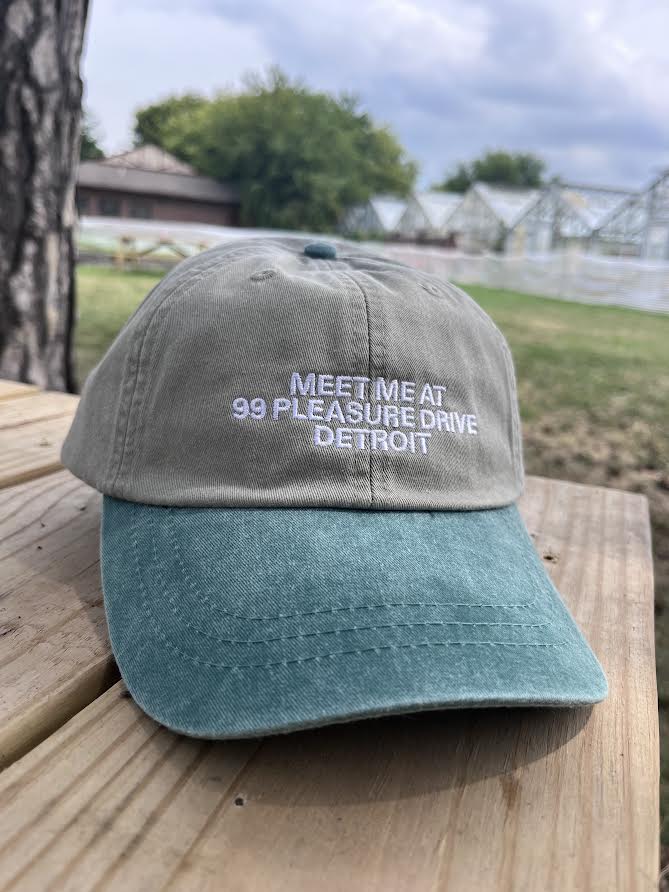 Meet Me at 99 Pigment-Dyed Embroidered Dad Hat