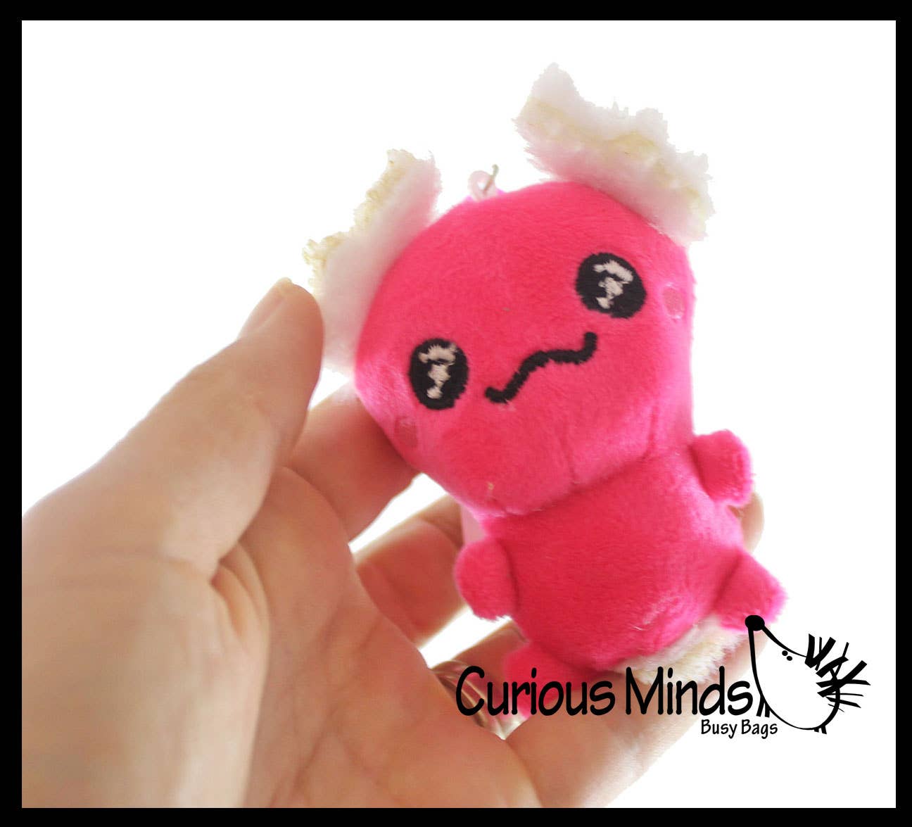 Axolotl Plush Clip-on Keychain