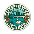 Keep Belle Isle Beautiful Circle Sticker 