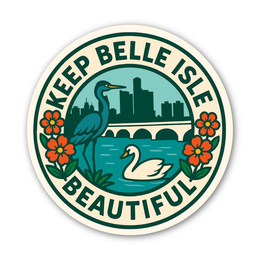 Jones Sticker Co - Keep Belle Isle Beautiful Circle Sticker 
