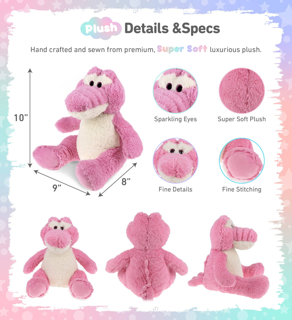 Cota Global - Super-Soft Plush - Sitting Pink Alligator