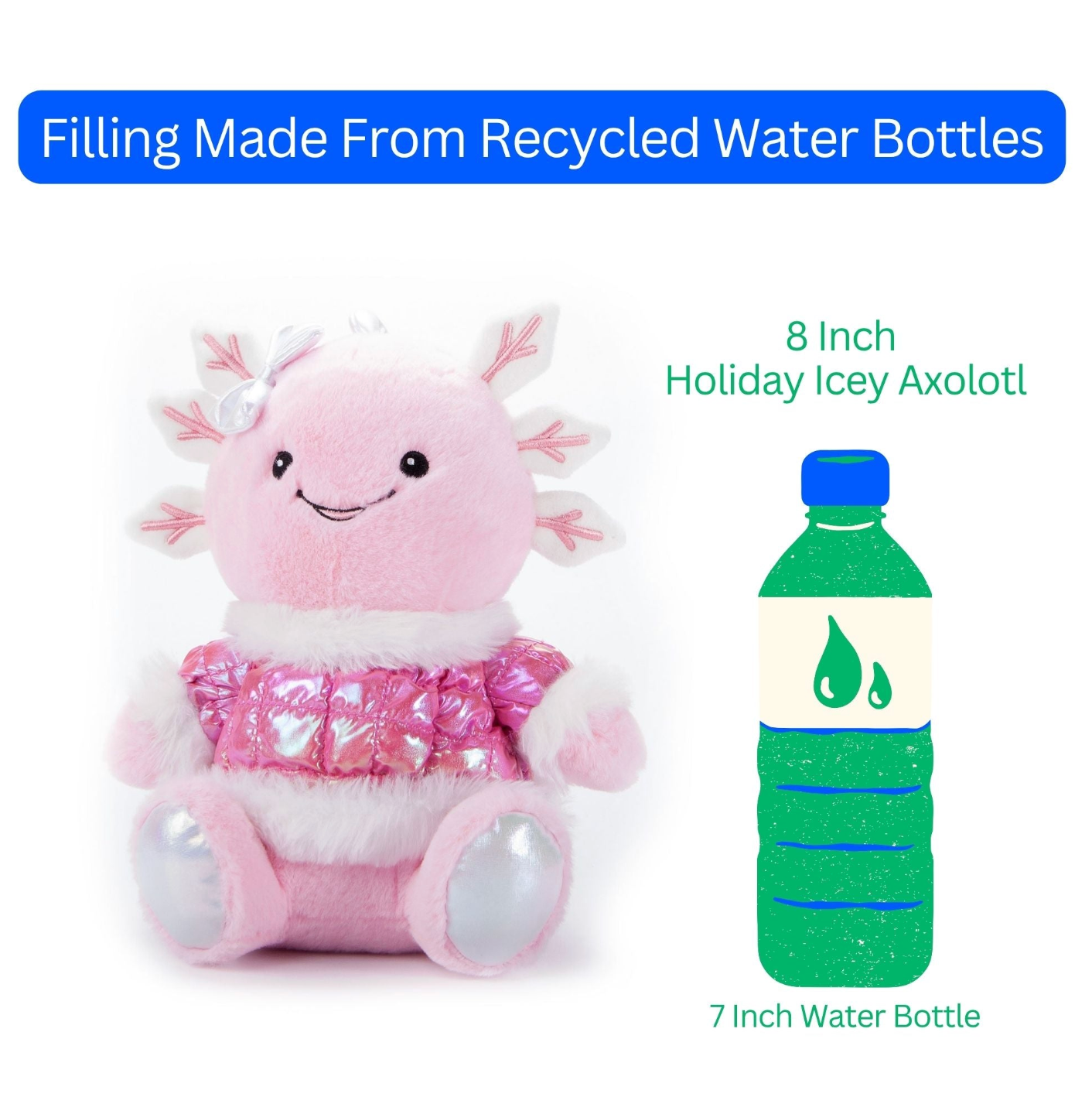 Holiday Icey Axolotl Small 9"