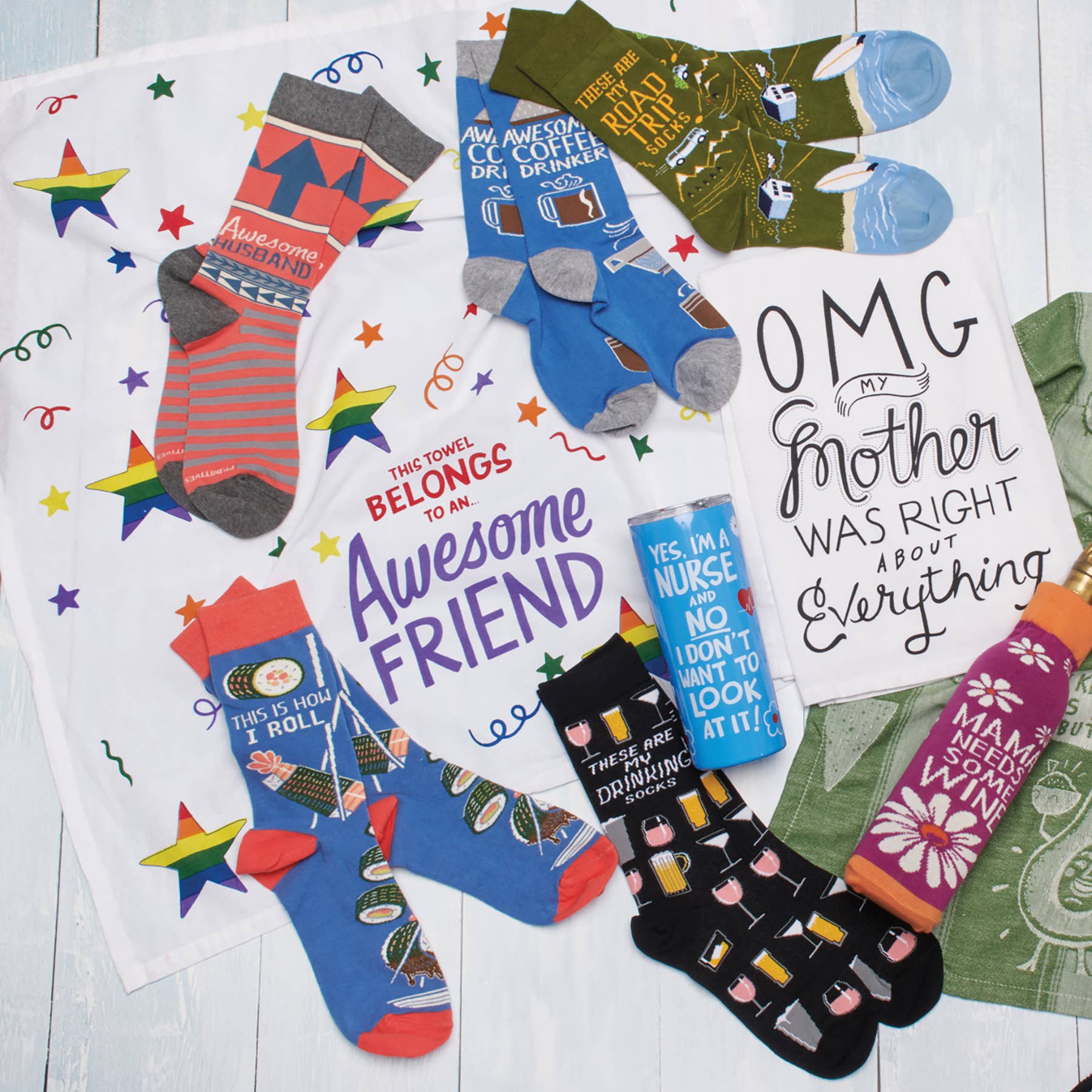 Primitives by Kathy - Awesome Coffee Drinker Socks