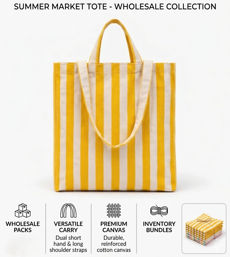 Striped Canvas Tote bag - Alo Organic International