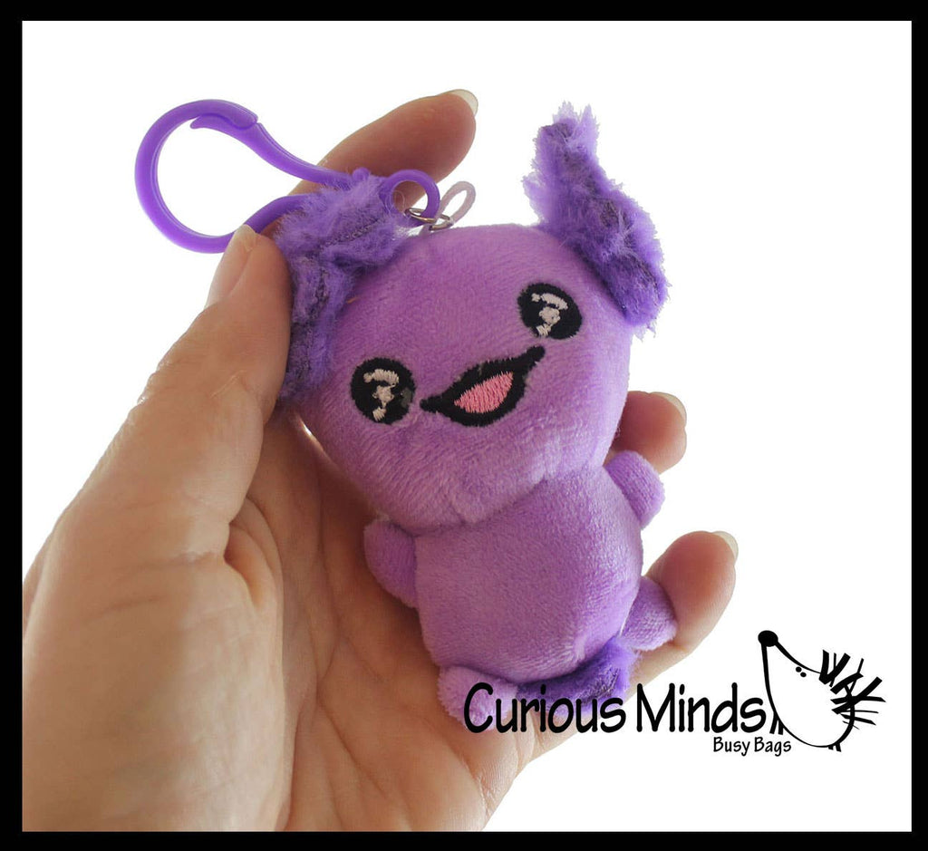 Axolotl Plush Clip-on Keychain