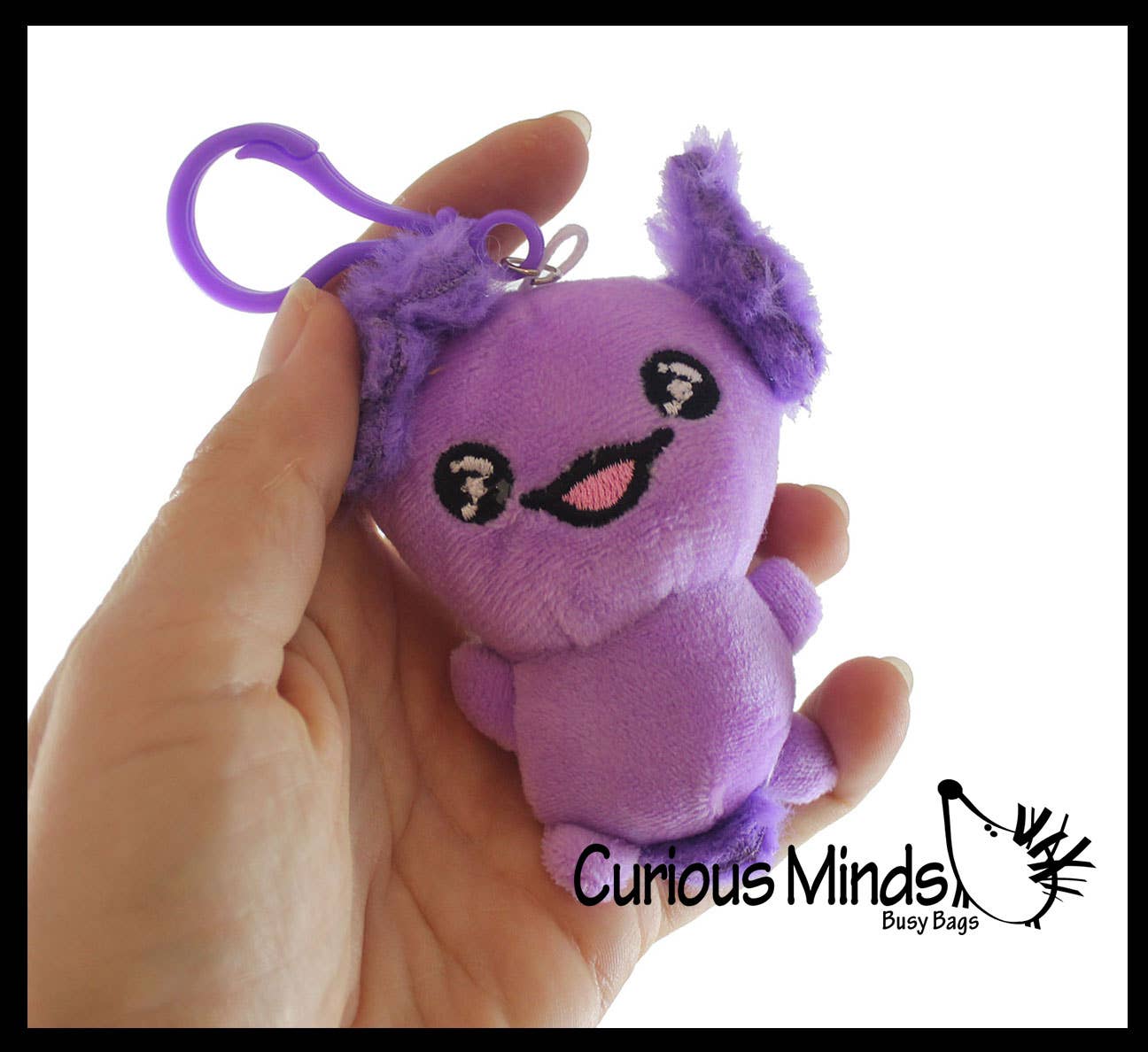 Axolotl Plush Clip-on Keychain