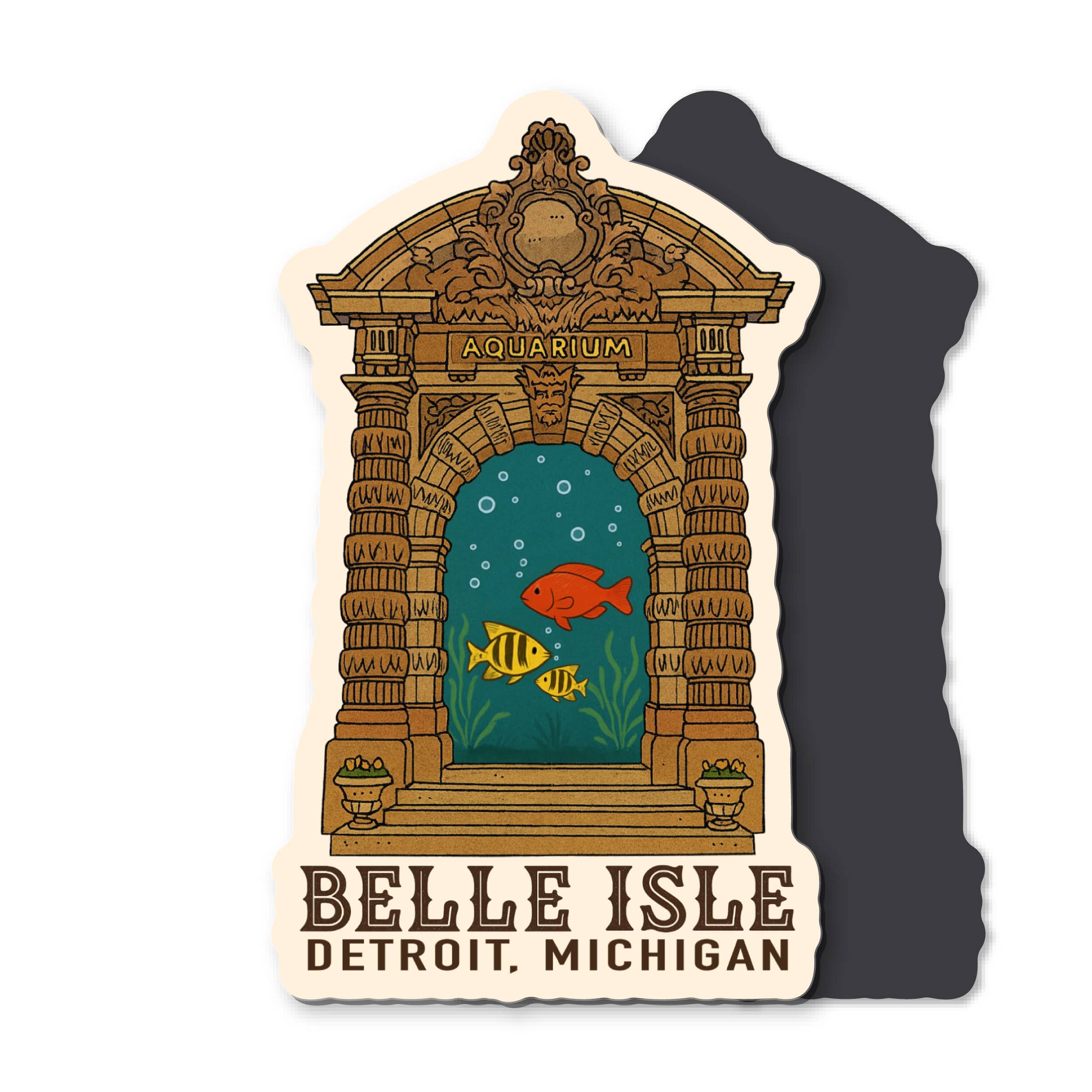 Jones Sticker Co - Belle Isle Aquarium Magnet
