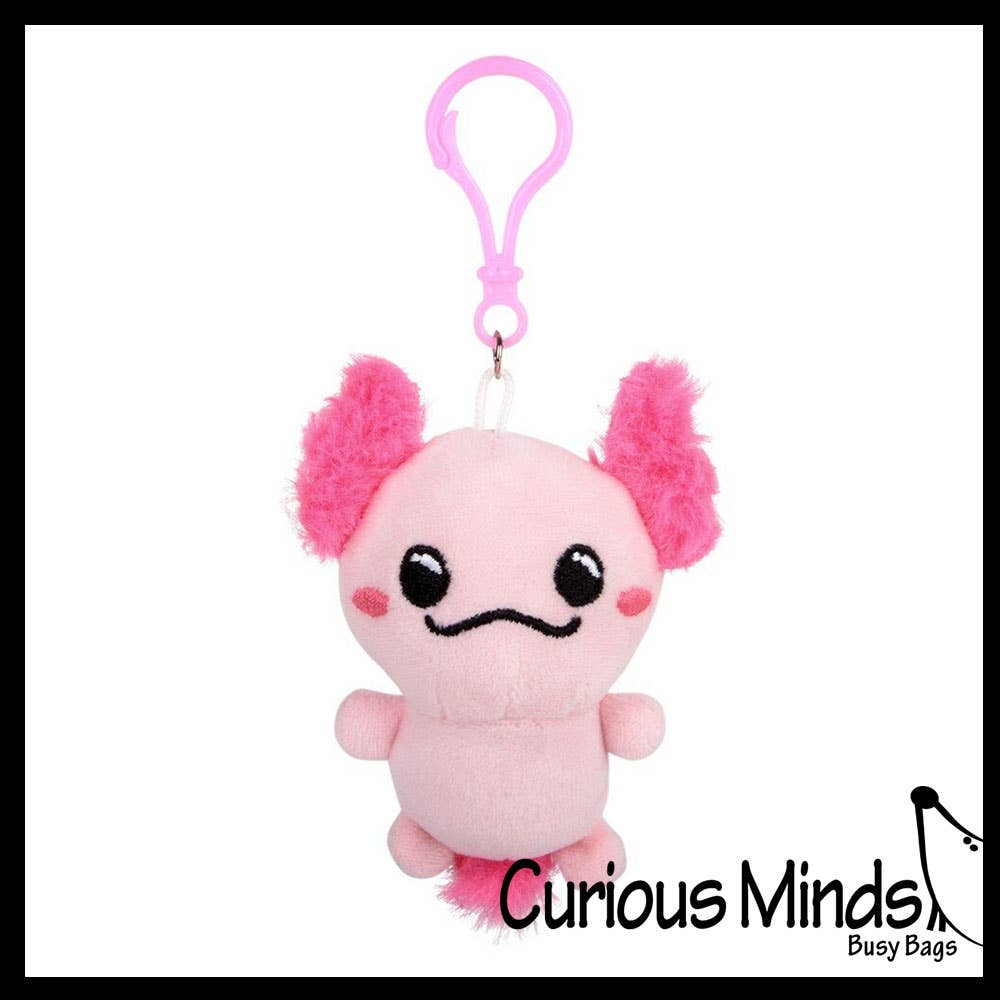 Axolotl Plush Clip-on Keychain