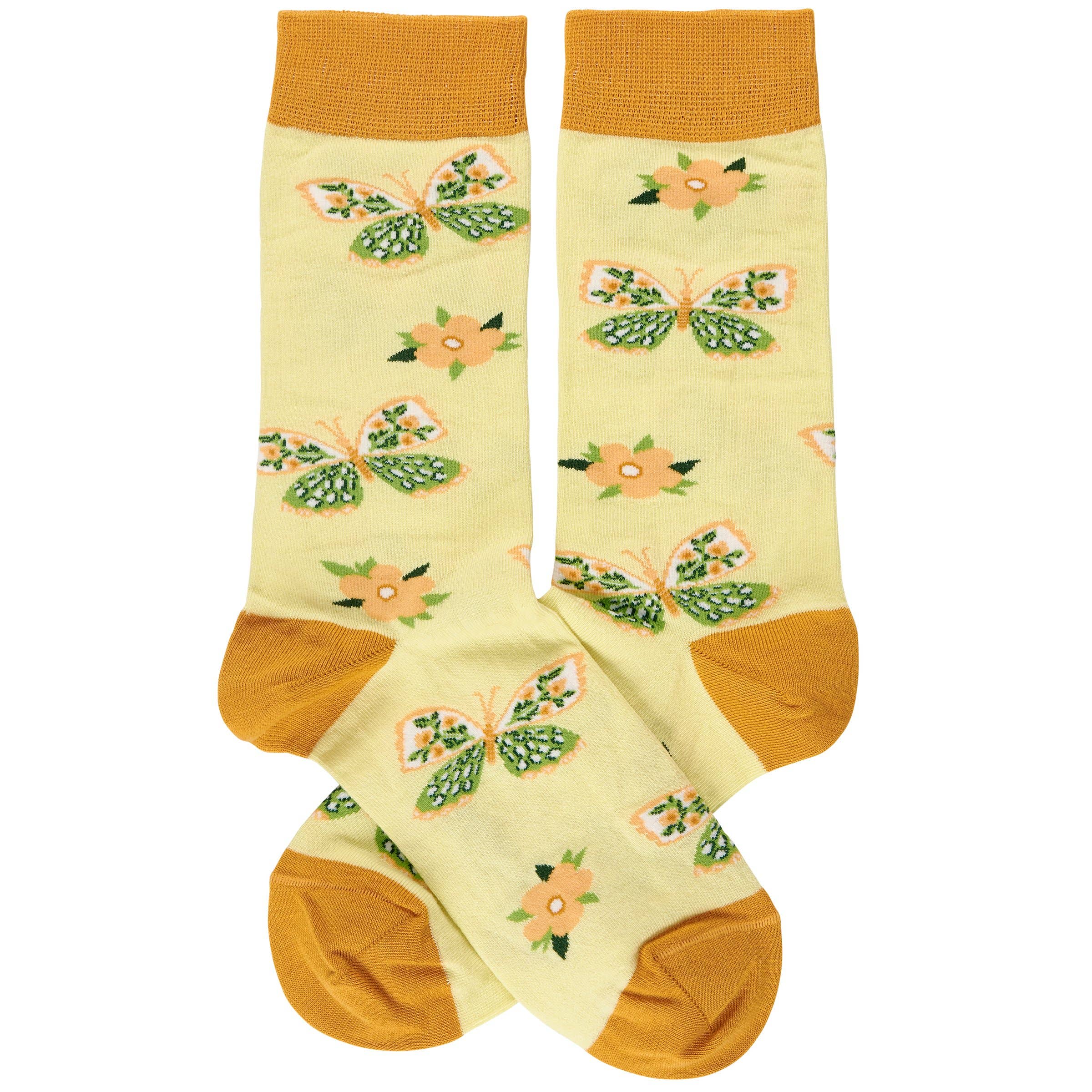 Primitives by Kathy - Yellow Butterfly Socks