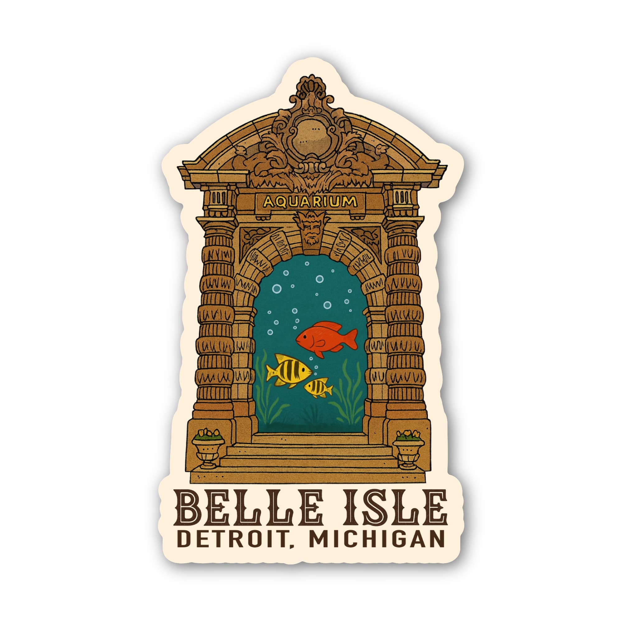 Belle Isle Aquarium Facade Sticker