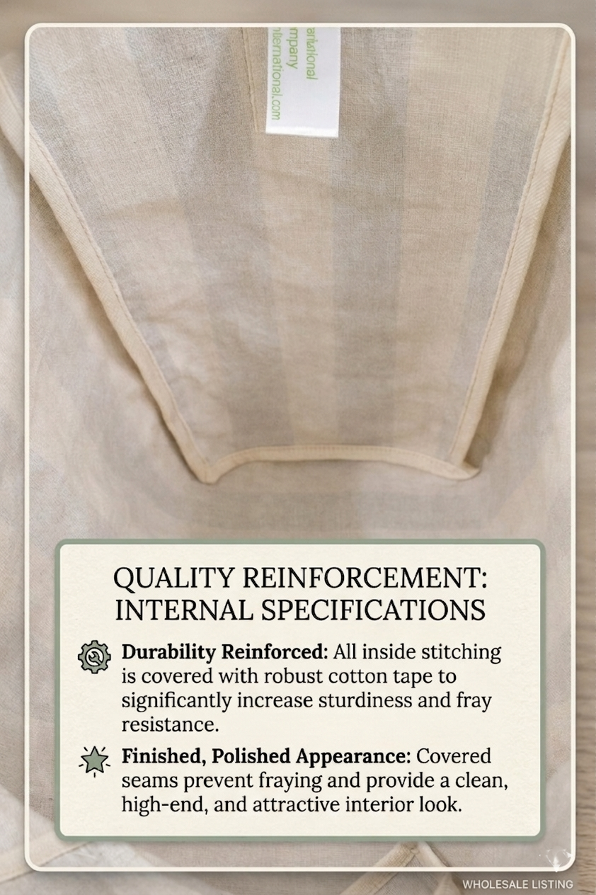 Striped Canvas Tote bag - Alo Organic International