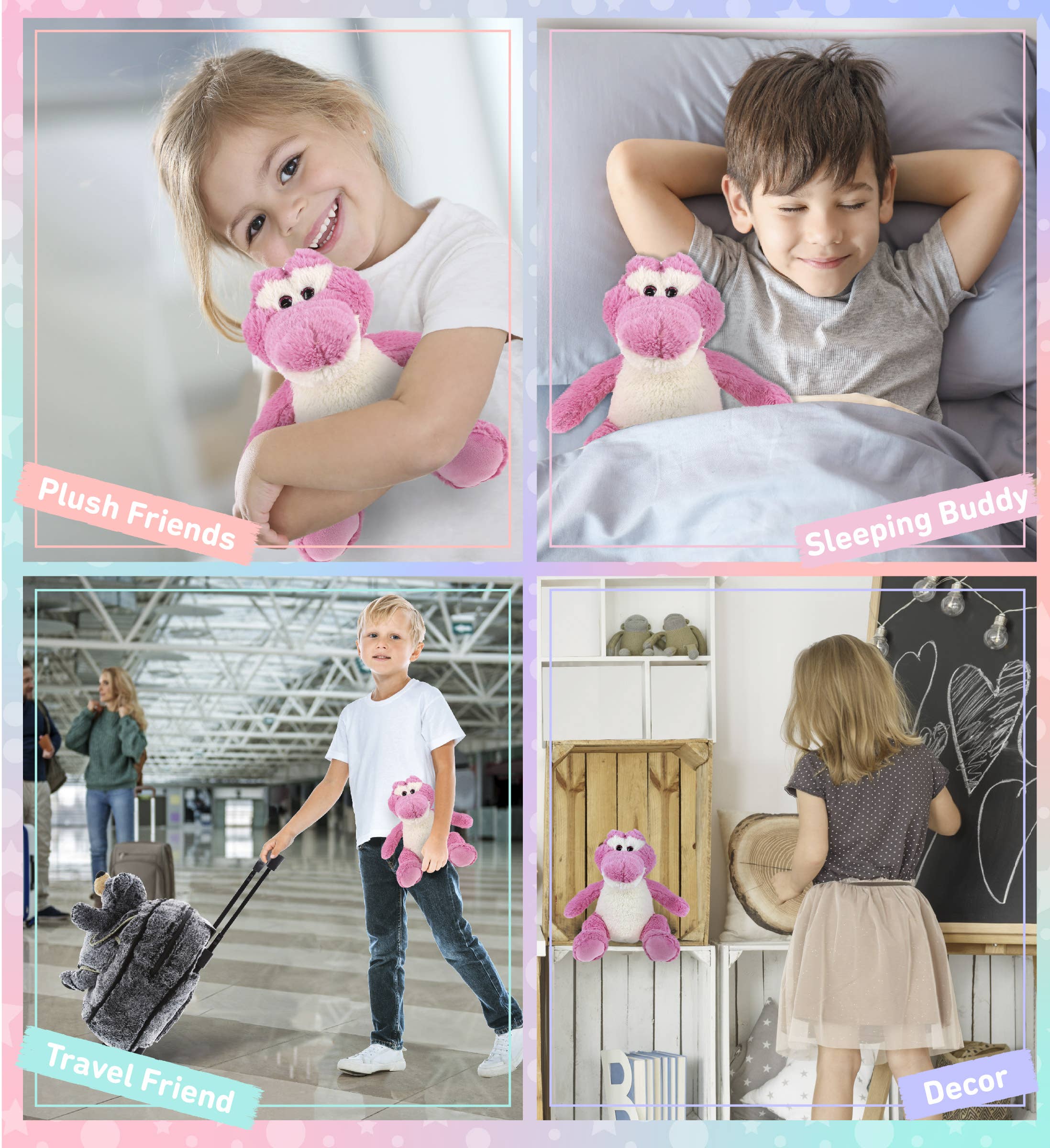 Cota Global - Super-Soft Plush - Sitting Pink Alligator