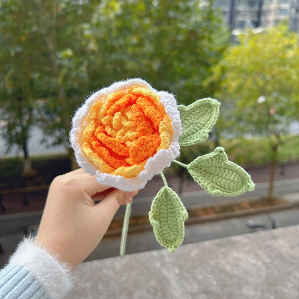 Lilyrosy（Duty free) - Crochet Peony Flowers gift, Handmade Gift for her, Homedecor