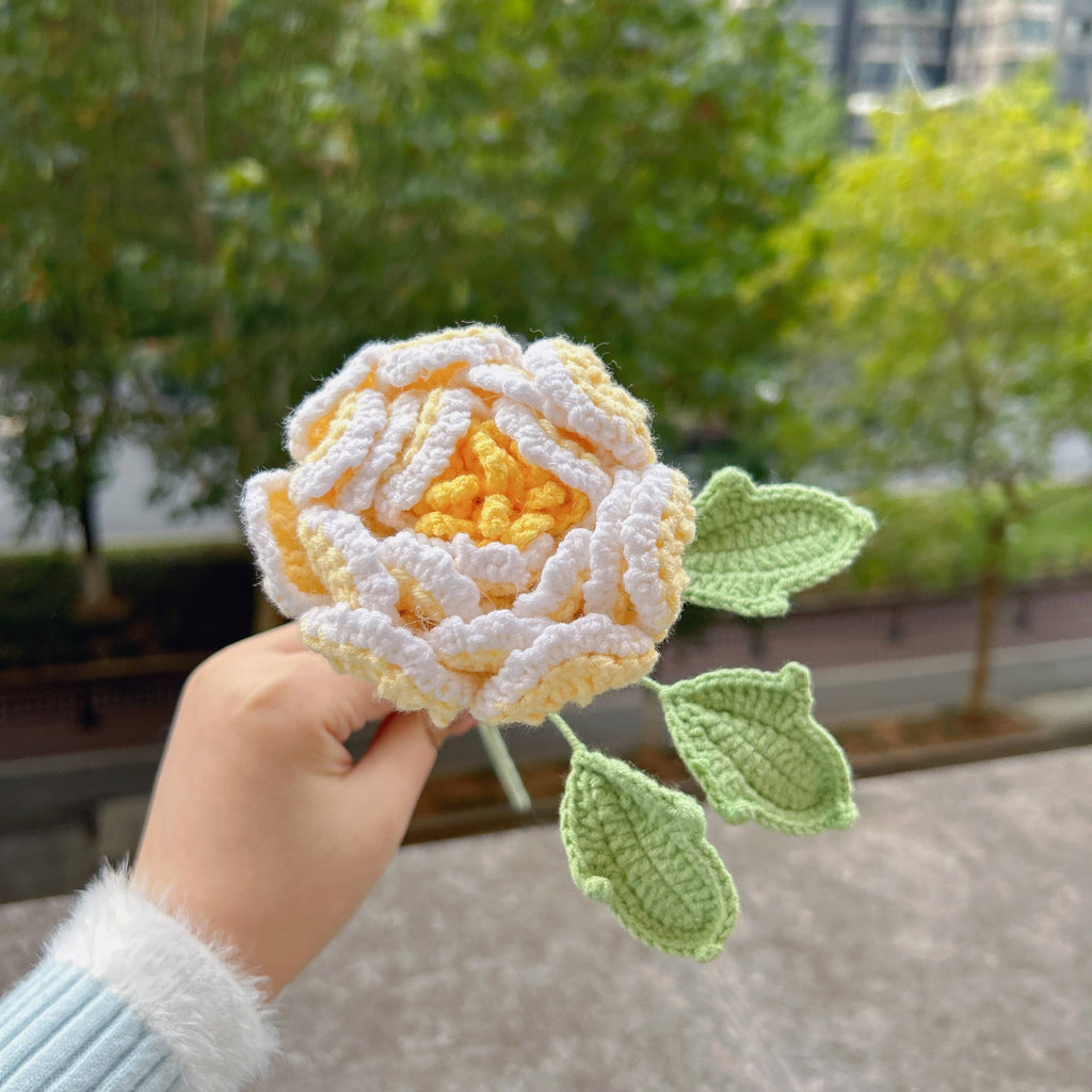 Lilyrosy（Duty free) - Crochet Peony Flowers gift, Handmade Gift for her, Homedecor