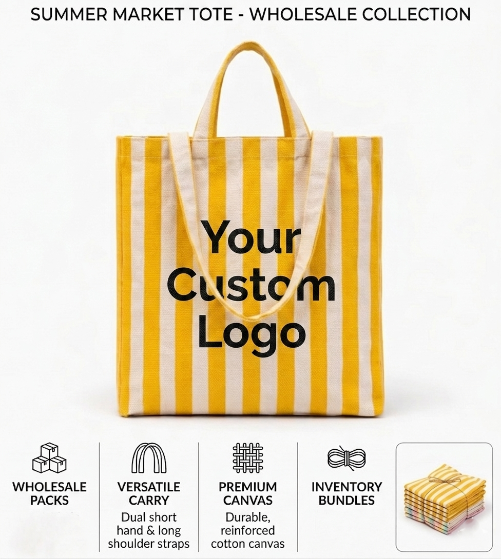 Striped Canvas Tote bag - Alo Organic International