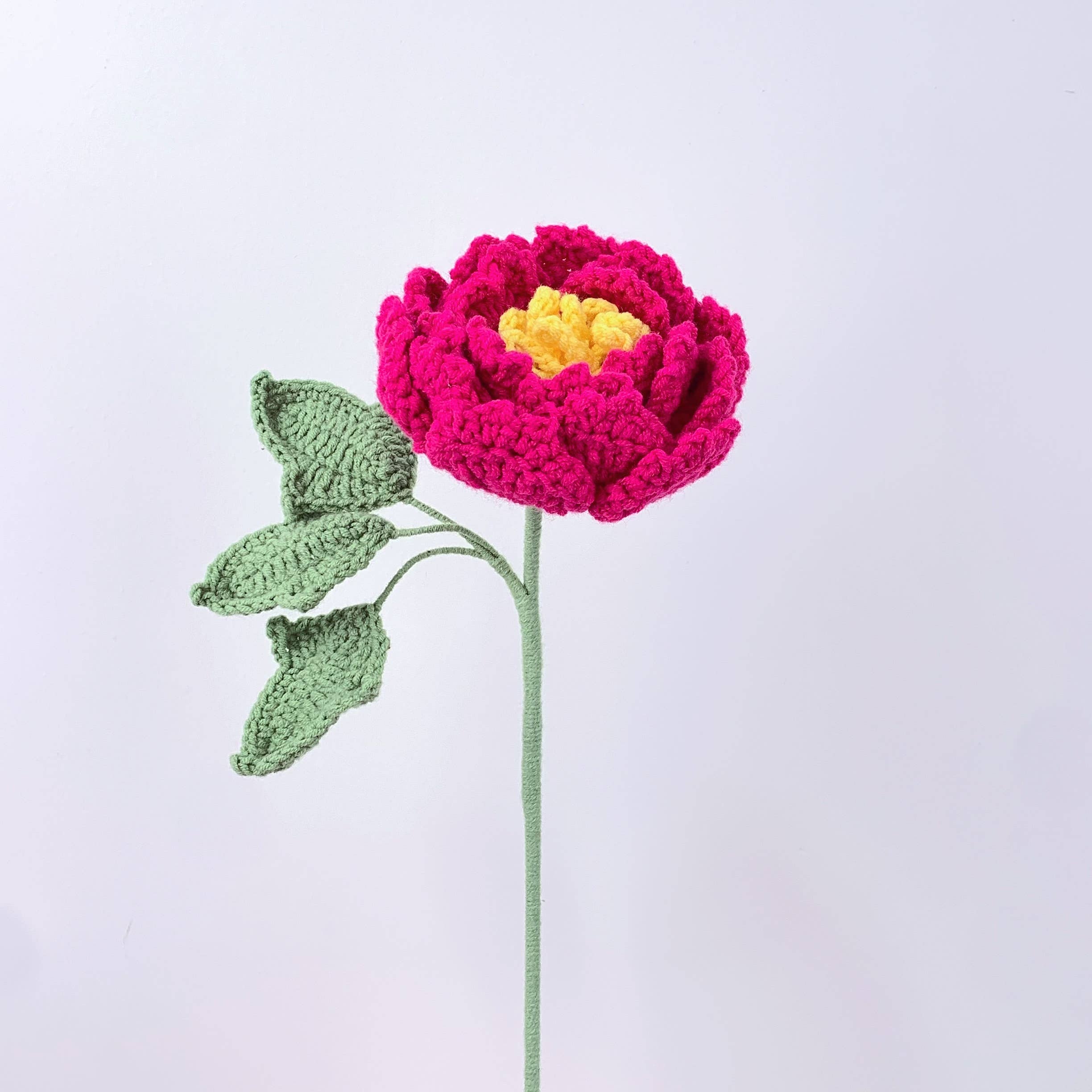 Lilyrosy（Duty free) - Crochet Peony Flowers gift, Handmade Gift for her, Homedecor
