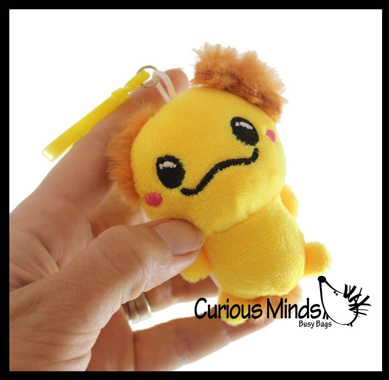 Axolotl Plush Clip-on Keychain