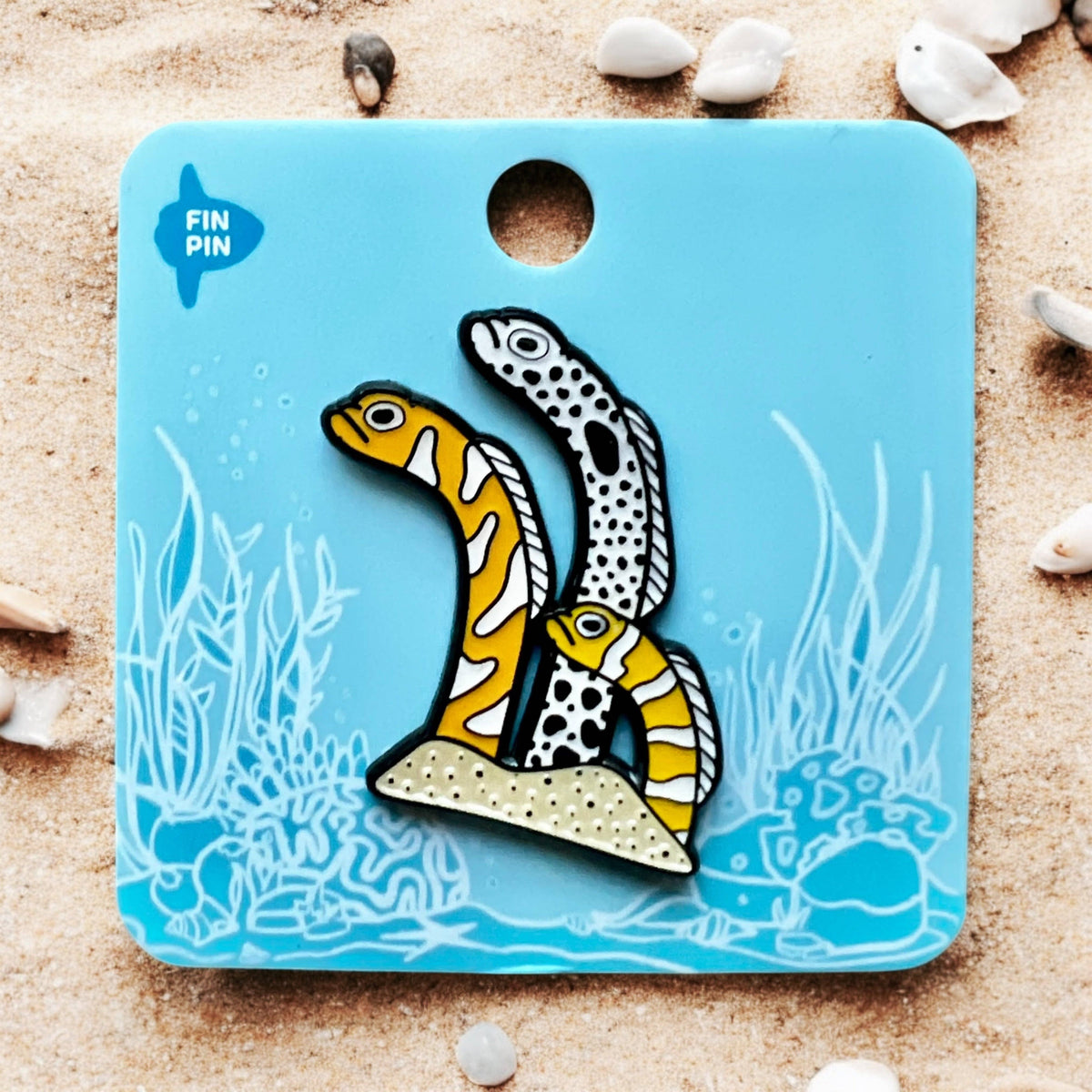 Fin Pin Shop - Garden eels enamel pin • dyed metal black