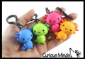 Rubber Axolotl Keychain Clip