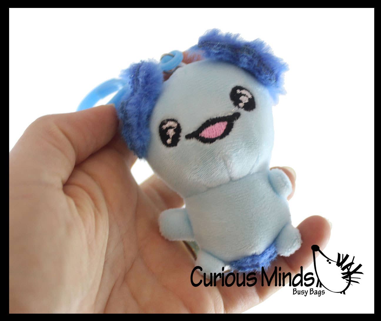 Axolotl Plush Clip-on Keychain