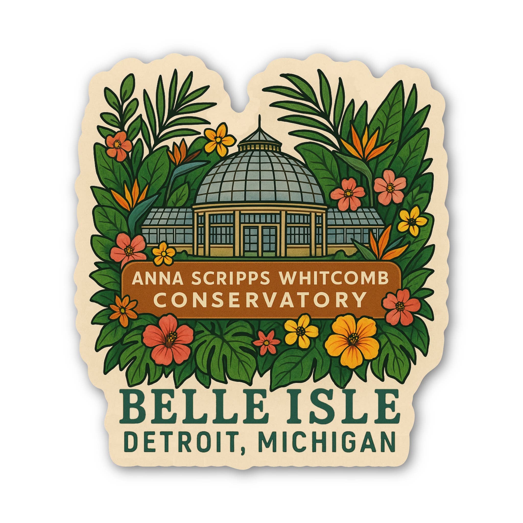Jones Sticker Co - Anna Scripps Whitcomb Conservatory Sticker 