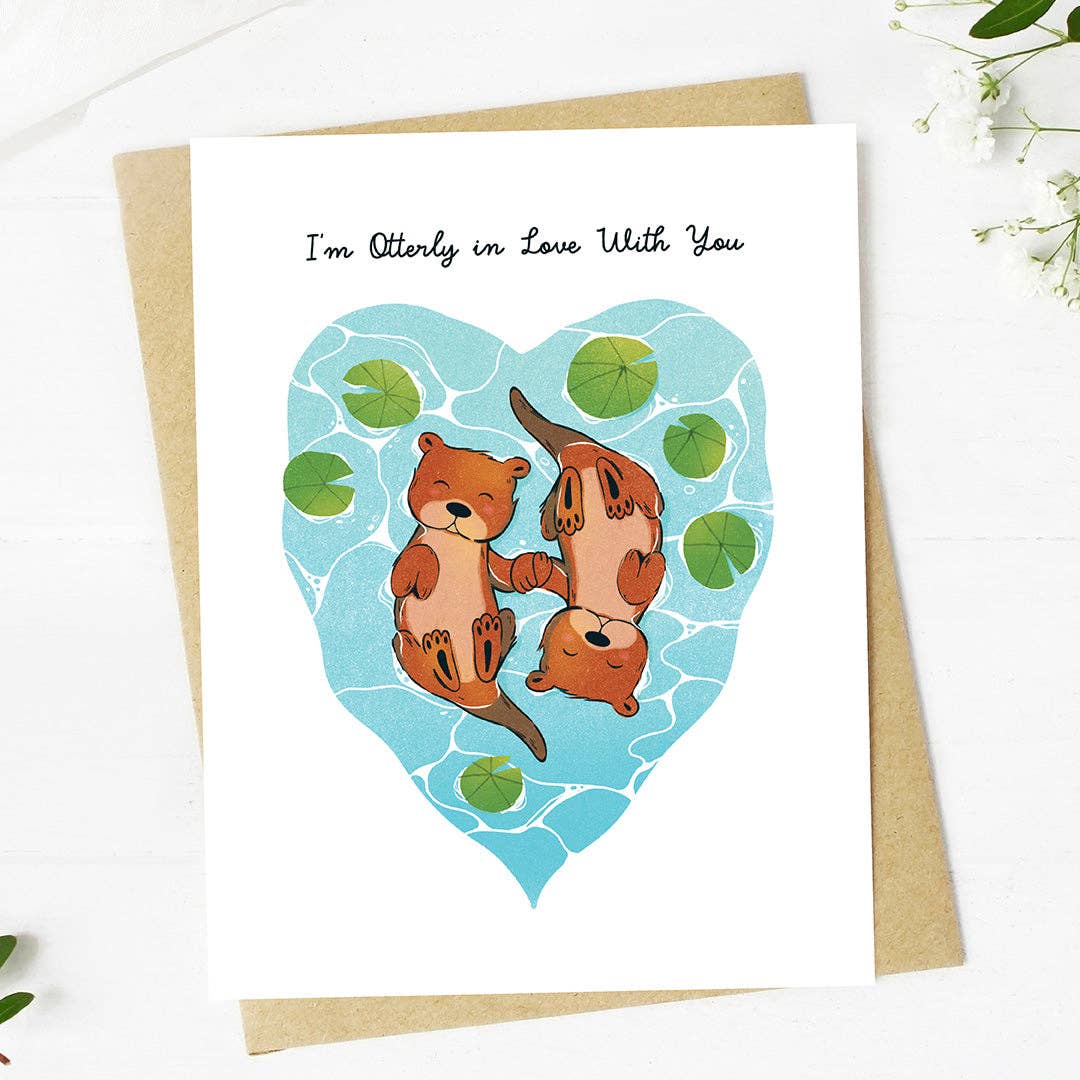 I'm otterly in love with you Valentine's Card