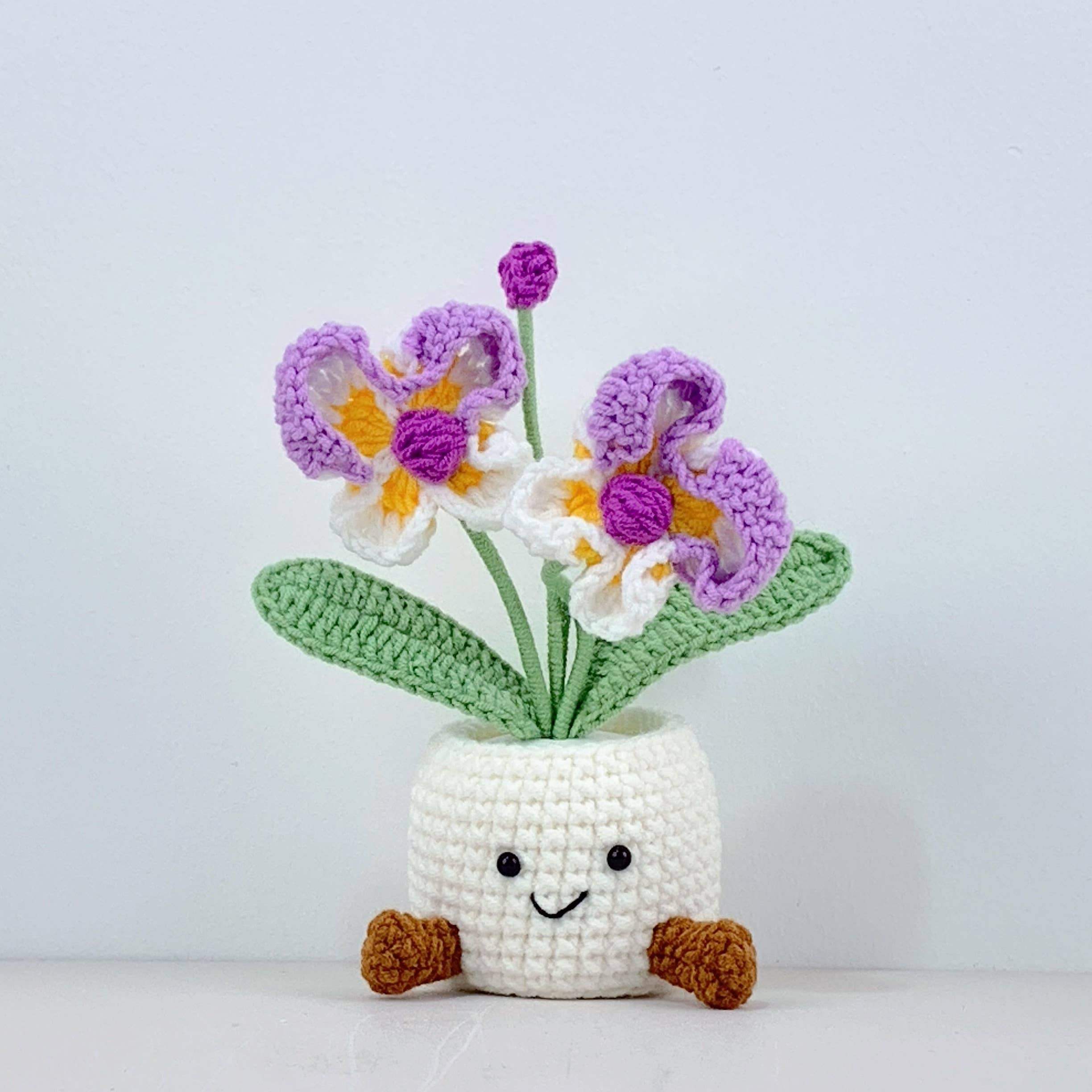 Lilyrosy（Duty free) - Handmade Crochet orchid Flower, Gifts for any occasion