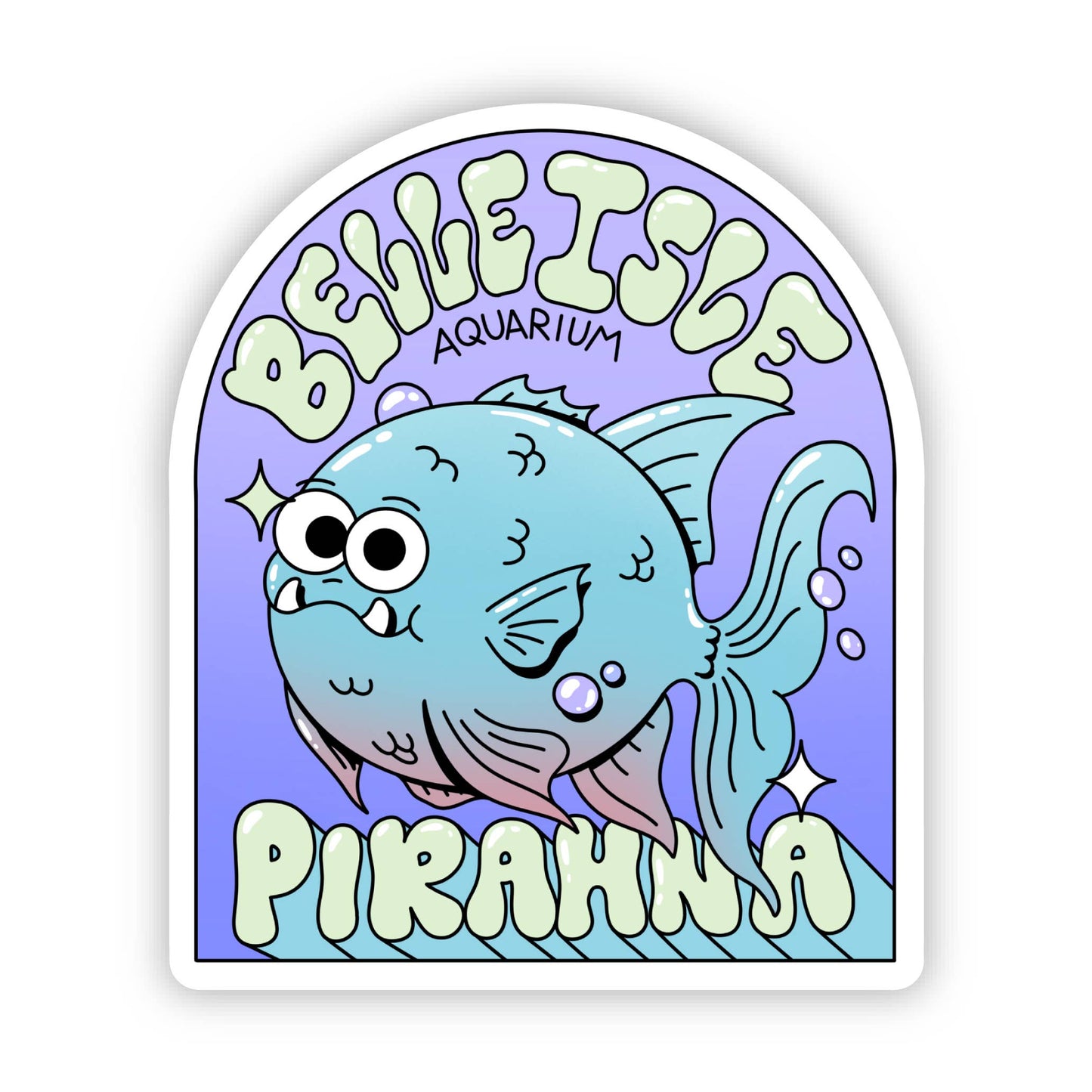 Belle Isle Aquarium Piranha Sticker