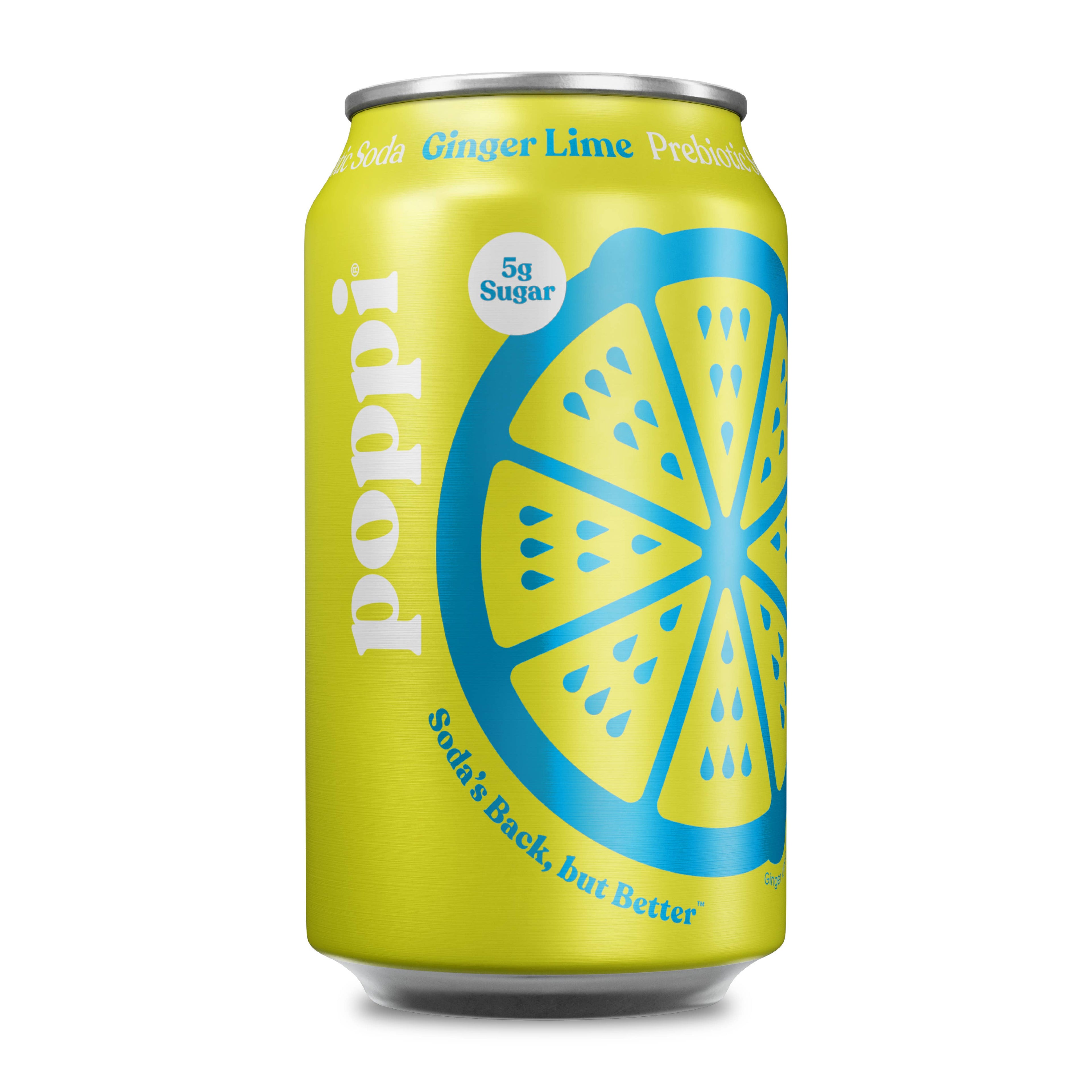 poppi - Poppi Prebiotic Soda, Ginger Lime, 12oz