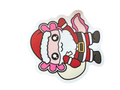 Axolotl Santa Sticker