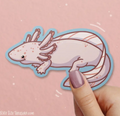 Pink Axolotl Sticker