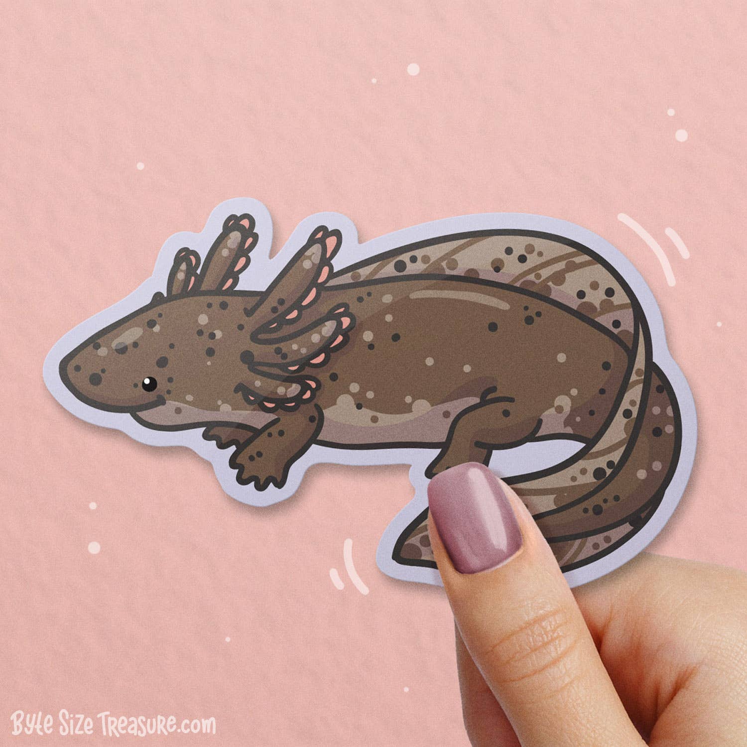 Black Axolotl Vinyl Sticker